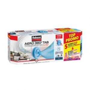 5 recharges neutre pour absorbeur d'humidité Aéro 360° Rubson 20m² + 1 recharge lavande