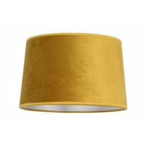 Abat-jour conique en velours jaune Ø28cm Seynave