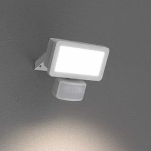 Projecteur mural LED ext&eacute;rieur blanc 10 W 1250 lm d&eacute;tecteur de mouvement IP65, GoodHome Davern