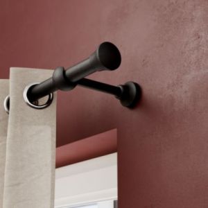 Tringle à rideau Lamia bois noir Ø28 x L.250cm GoodHome