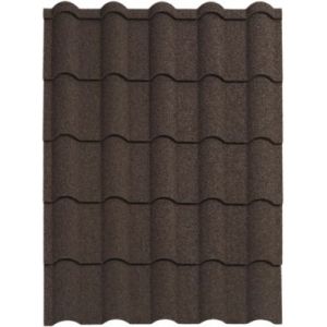 Plaque de toiture Easy-Tuile Gallea marron L.114 cm