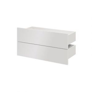 Lot de 2 tiroirs blancs GoodHome Atomia H. 18,5 x L. 74,4 x P 30 cm