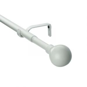 Kit de tringle &agrave; rideau extensible embout boule Anafi GoodHome 200/330 cm &Oslash;19mm blanc