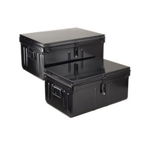 Cantine acier l.50/55 cm Snor noir, lot de 2