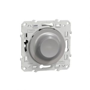 Mécanisme variateur de lumière universel en 2 ou 3 fils 3W 200W Schneider Electric Odace aluminium