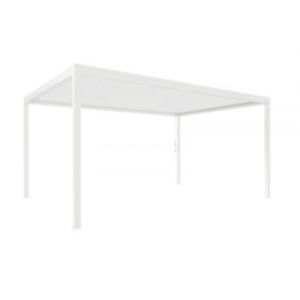 Pergola bioclimatique l.5,11 x H.2,5 x P.3,5m blanc manuelle aluminium Alumin'home Salto