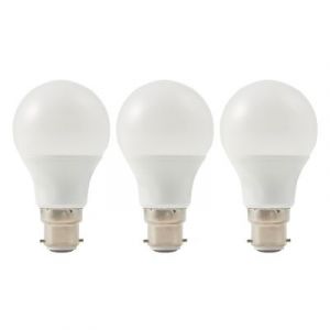 Lot 3 ampoules LED A60 B22 806lm 7.3W = 60W Ø6cm Diall blanc chaud