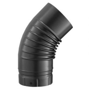 Coude émaillé gris 45° Ø150 mm Poujoulat