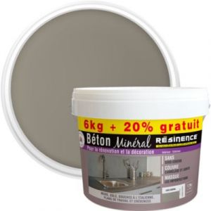 Béton minéral Résinence gris sidéral 6kg + 20% gratuit