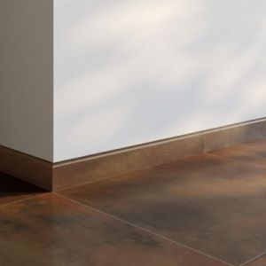 Plinthe en carrelage effet b&eacute;ton rouill&eacute; mat L.60 x l.7,5 cm x &eacute;p. 9,5mm Ruano oxido Skirting