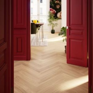 Parquet massif à coller Lulea bâtons rompus en chêne huilé naturel