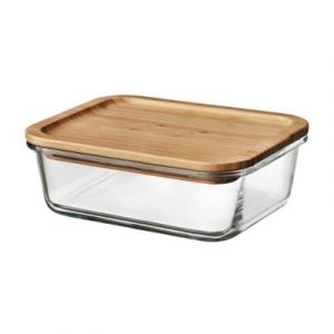 Bocal hermétique en verre avec couvercle en bambou 1,52 L