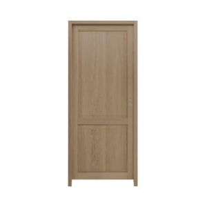 Bloc-porte Camargue effet chêne naturel H.204 x l.73 cm, poussant gauche