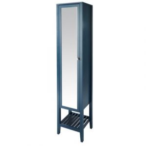 Colonne de salle de bains à poser avec miroir bleu mat l.36 x H.185 x P.40 cm, GoodHome Perma