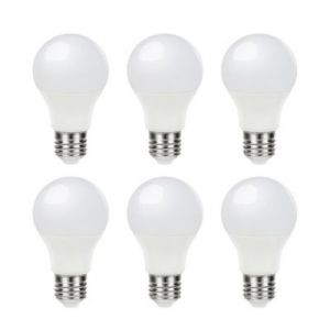 Lot 6 ampoulesLED A60 E27 806lm 7.3W = 60W Ø6cm Diall blanc neutre