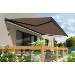 Store banne motoris&eacute; avec coffre int&eacute;gral Arizona S300 - armature grise - 6 x 3,5m Sunstyl