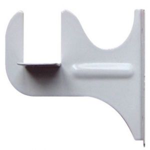 2 supports en t&ocirc;le pour pose en fa&ccedil;ade coloris blanc