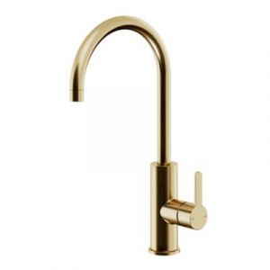 Mitigeur de cuisine laiton doré brossé GoodHome Zanthe