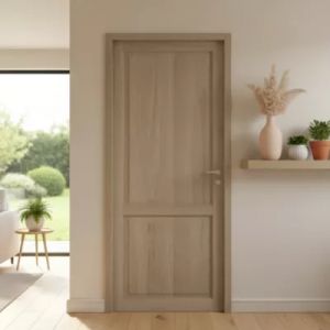 Bloc-porte Camargue effet ch&ecirc;ne naturel H.204 x l.83 cm, poussant gauche