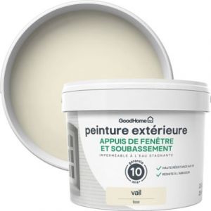 Peinture extérieure appuis de fenêtre GoodHome crème Vail 2,5L