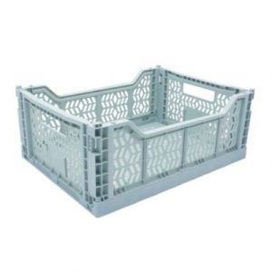 Cagette plastique pliable bleu ciel taille M