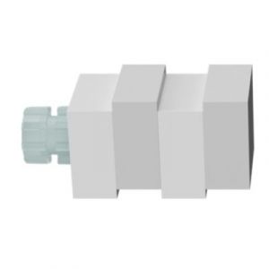 Embout bouchon square pour barre &agrave; rideau Easy-Fit Anafi m&eacute;tal blanc &Oslash;19mm GoodHome