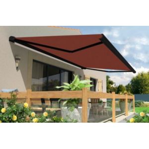Store banne motoris&eacute; avec coffre int&eacute;gral Arizona T136 - armature noire - 6 x 3,5m Sunstyl