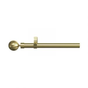 Kit de tringle à rideau extensible simple embout boule Elasa effet laiton doré 120/210cm Ø16/19mm GoodHome