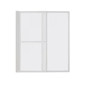 Pare-baignoire blanc 2 volets pliants relevables L. 106 x H. 140 cm Atelier du bain Baya