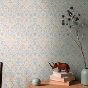 Papier peint intissé Heritage imprimé oiseaux, feuilles beige, gris l.1005 x l.53cm Lutèce