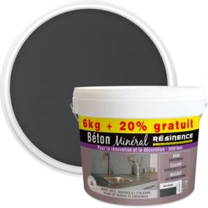 Béton minéral Résinence gris ardoise 6kg + 20% gratuit