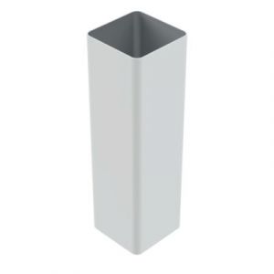 Poteau Belty 18 x 18 cm en aluminium à sceller - Hauteur 250 cm - Blanc