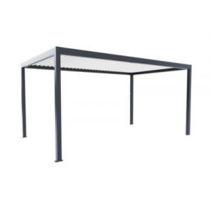 Pergola bioclimatique l.5,11 x H.2,5 x P.3m gris manuelle aluminium Alumin'home Salto