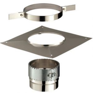 Kit accessoires pour flexible &Oslash;180 mm carr&eacute; Poujoulat