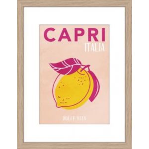 Image encadr&eacute;e capri Dada Art l.30 x H.40 cm rose