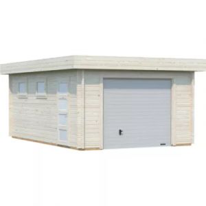 Garage en bois Rasmus avec porte sectionnelle Ep.44mm Palmako 24,5m&sup2;