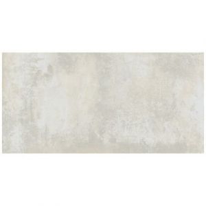 Carrelage sol et mur intérieur en grès cérame émaillé effet béton blanc satin L.61 x l.31cm x ép.8mm, Malt