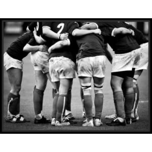 Toile imprimée Rugby montée sur châssis bois en pin 60x80 cm