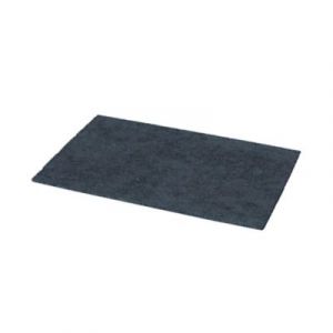 Tapis de bain rectangulaire GoodHome Koros coloris bleu nuit en coton L.80 x l.50 cm