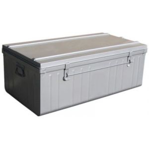 Cantine acier gris 95 L avec poign&eacute;es L.80 x l.45 x H.35 cm, cadenassable et empilable, Snor