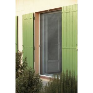 Moustiquaire de porte lat&eacute;rale en alu blanc Kocoon 140 x h.230 cm