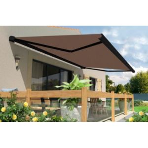 Store banne motoris&eacute; avec coffre int&eacute;gral Arizona S300 - armature noire - 4 x 3,5m Sunstyl