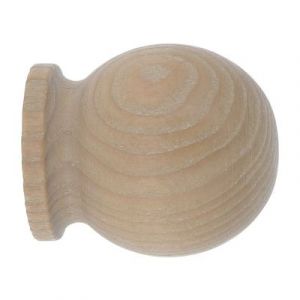 Embout rond pour barre &agrave; rideau Symi bois de fr&ecirc;ne beige &Oslash;28mm GoodHome