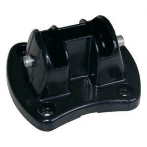 Platine pour poteau &agrave; encoche Blooma noire