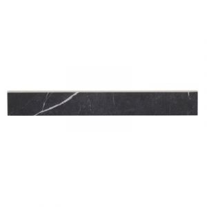 Plinthe en carrelage effet marbre noir mat L.59,5 x l.8 cm x ép.10 mm, Colours Ultimate Marble