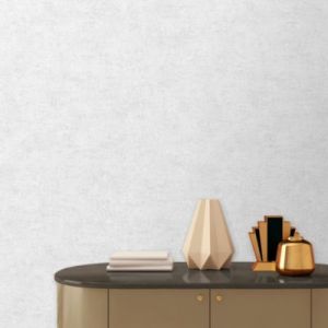 Papier peint pré-encollé vinyle intissé uni Easy Roll GoodHome Bagatelle blanc l.53 x H.1005 cm
