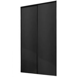 Porte de placard coulissante d&eacute;cor noir 120 x 250 cm vendue par 2