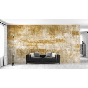 Papier peint panoramique intiss&eacute; effet b&eacute;ton grunge beige, marron, 10 l&eacute;s, L.280 x l.500cm IDPanneaux