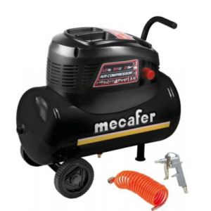 Compresseur horizontal Mecafer 24L 1,5HP + accessoires