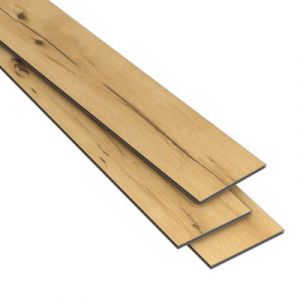Lame minérale composite clipsable Italo 120 x 20 cm décor bois blond rustique GoodHome (vendue au carton)
